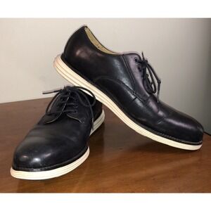Cole Haan Original Grand C24102 Lace Up Oxford Shoes Black Leather Mens Size 10m